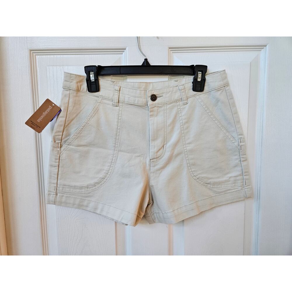 Patagonia Women's Stand Up Shorts 3" Dyno White Organic Cotton NWT Size 6